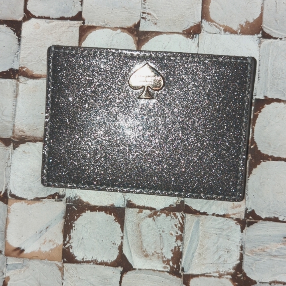 Kate Spade Silver Metallic card holder